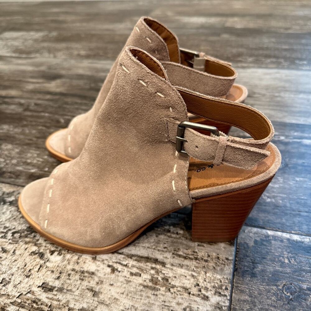 Frye Sandals Womens Size 9 Donna‎ Slingback Block Heel Ash Suede Leather NIB - Picture 10 of 16